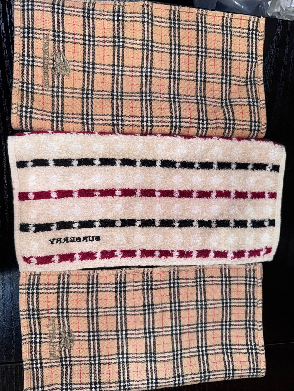 53. Burberry Face Towels Set of 3
